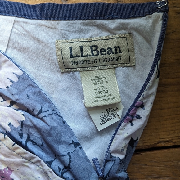 L L Bean, size 4 petite skirt, cotton - Picture 5 of 5